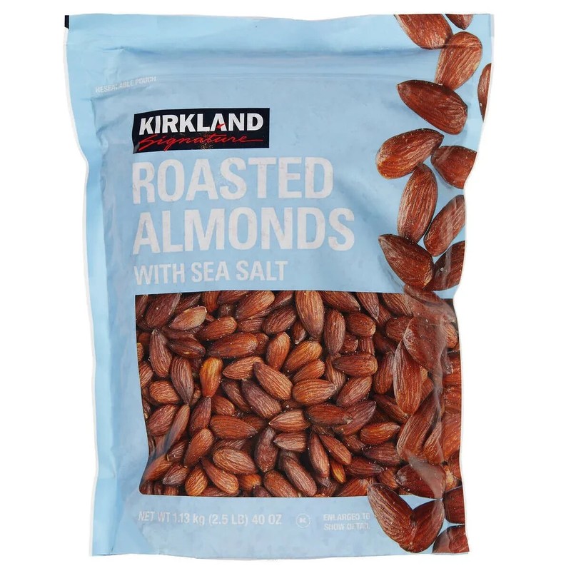 Kirkland Signature Roasted Almonds With Sea Salt 2.5 Lbs gallery