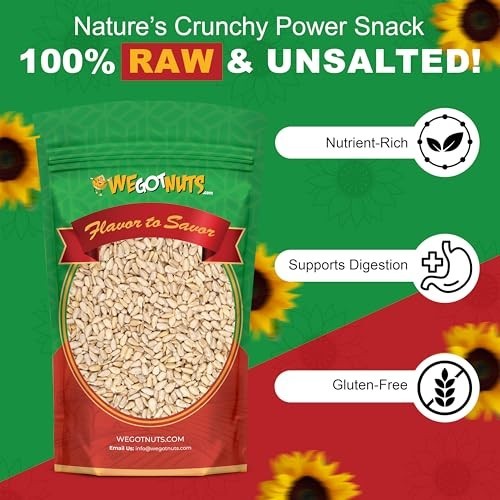 Premium Raw Sunflower Seed Kernels - Kosher, Unsalted, Healthy Snack - 5 lbs gallery
