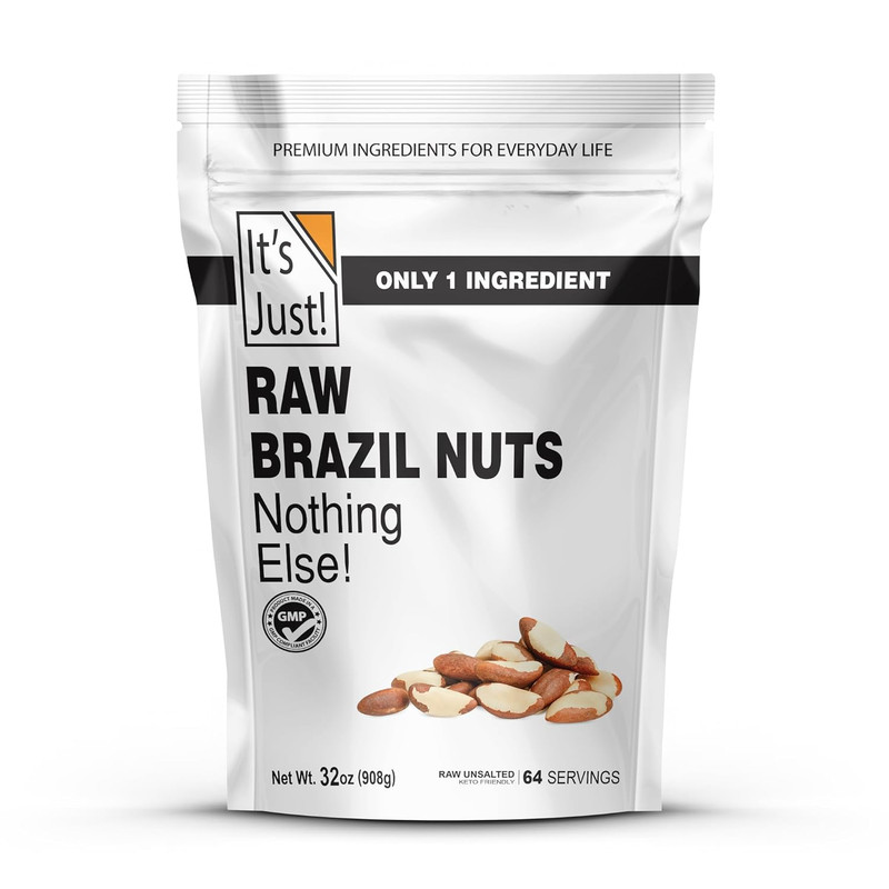 It'S Just - Raw Brazil Nuts, 2Lb, Unsalted, Non-Gmo, Keto Friendly, Vegan, No PP