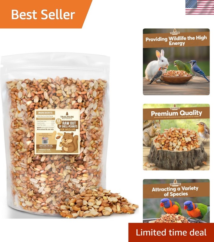 Natural 11 LB Shelled Peanuts – Perfect Wildlife Feed for Backyard Friends