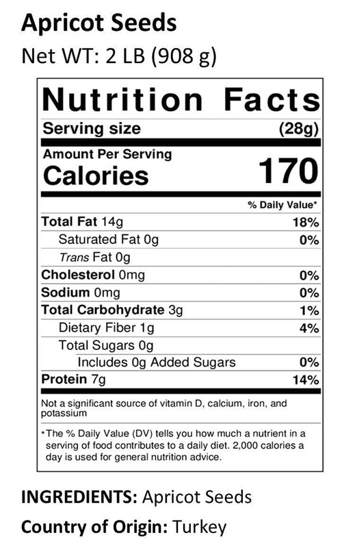Organic BITTER Apricot Kernels 16 Oz, Whole Raw Apricot Seeds, Sun Dried, Kosher gallery