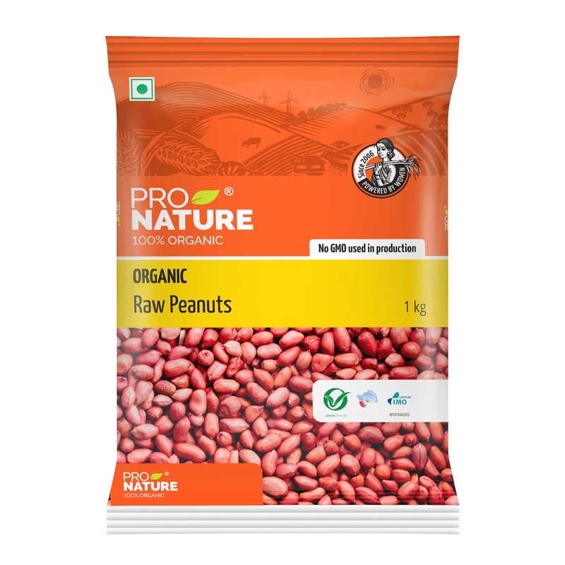 Pro Nature Raw Peanuts 1kg | Organic, Premium Moongfali, High Protein & Fiber