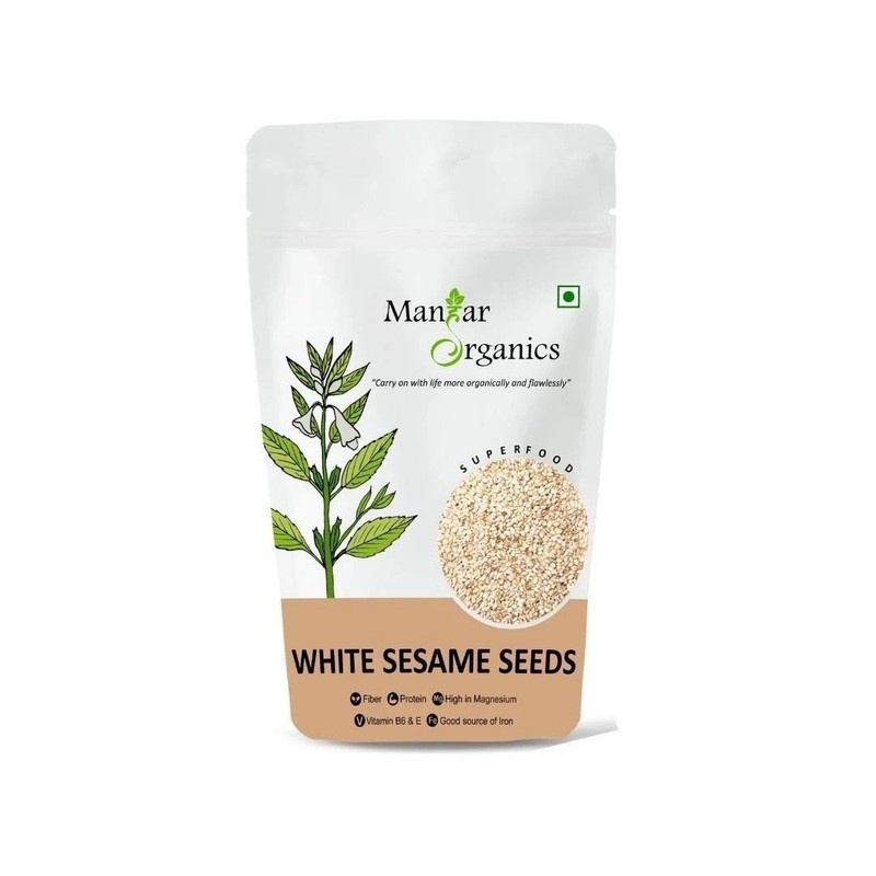 ManHar Organics White Sesame Seeds 250gm