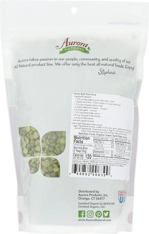 Organic Split Green Peas, 24 OZ gallery