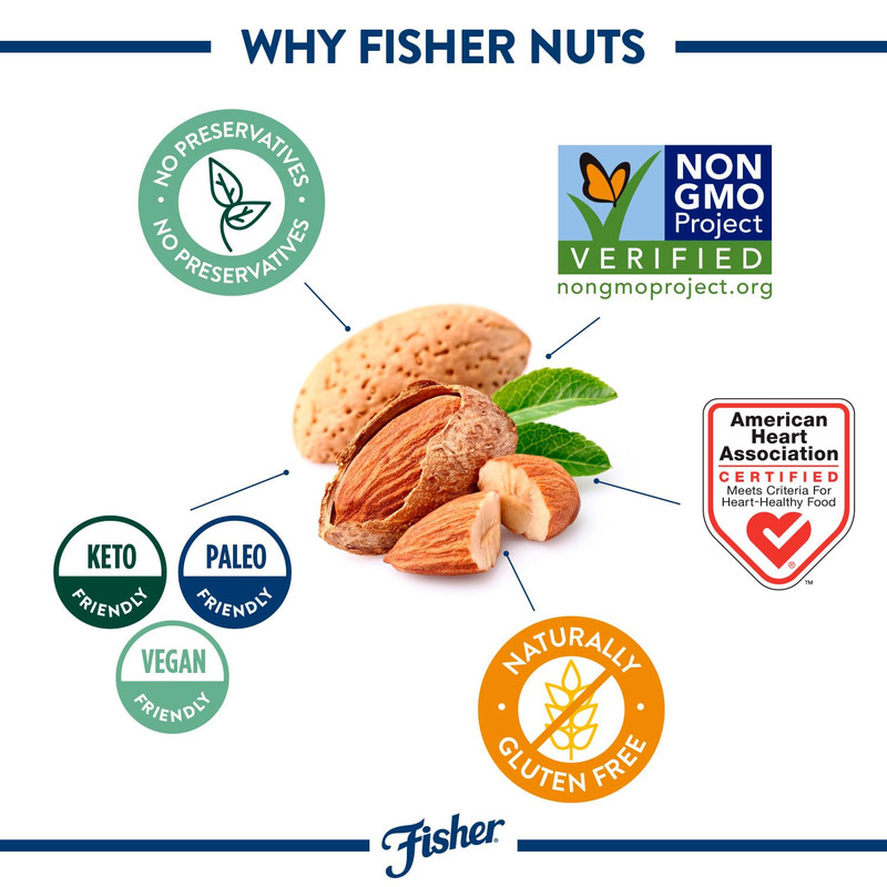 Fisher Unsalted Sliced Almonds 24Oz Resealable Bag, Raw Nuts Perfect for Cookin gallery