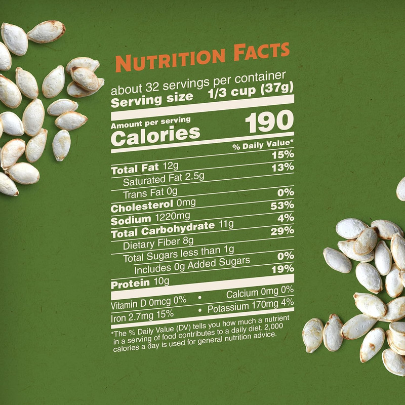 Pumpkin Seeds, Simply Salted Homestyle Flavor, 5 Oz. (Pack of 12) gallery