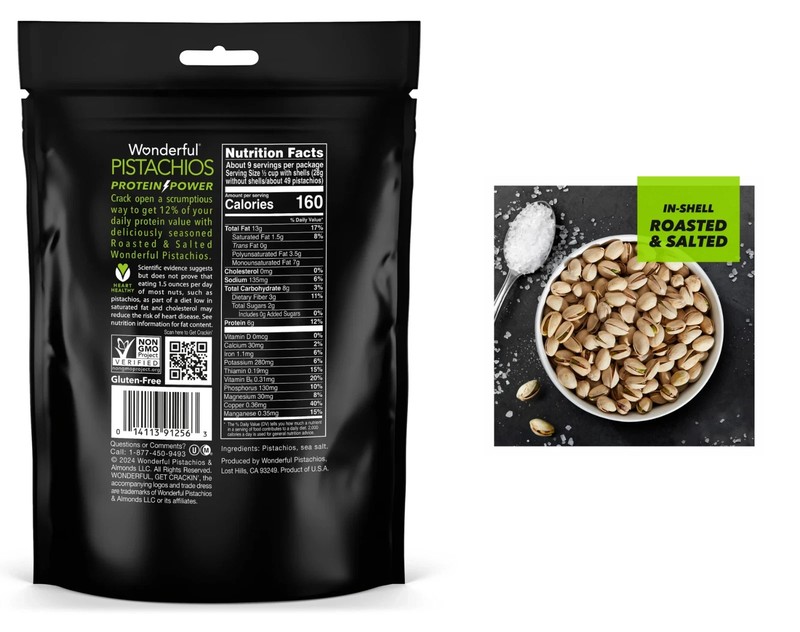 Wonderful Pistachios, In-Shell Roasted & Salted Nuts, 16 Ounce Bag (Pack of 2) gallery