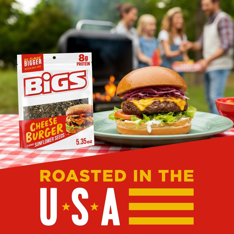 BIGS Sunflower Seeds, Cheeseburger 5.35 Ounce (Pack of 12), Cheese Burger gallery