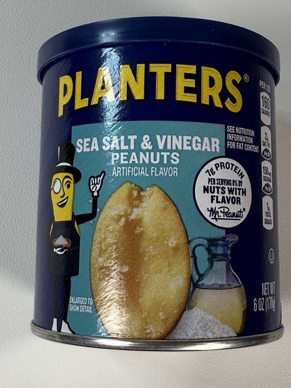 Planters Sea Salt & Vinegar Peanuts, 6 oz Peanut Jar - Comb.SHIP +$1/ea gallery