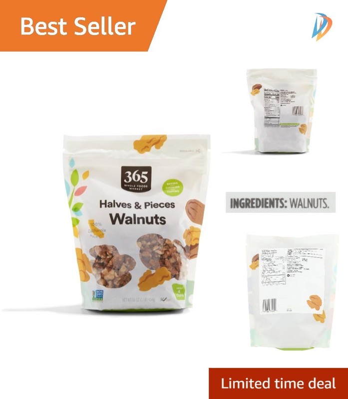 Versatile 16 Ounce Walnut Halves & Pieces for Baking and Cooking – Delight