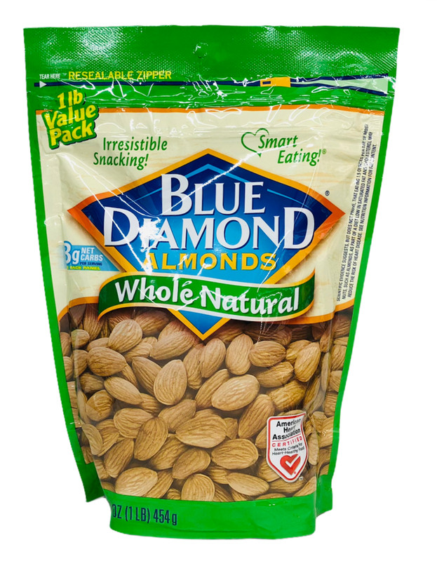 Blue Diamond Whole Natural Almonds 16 oz