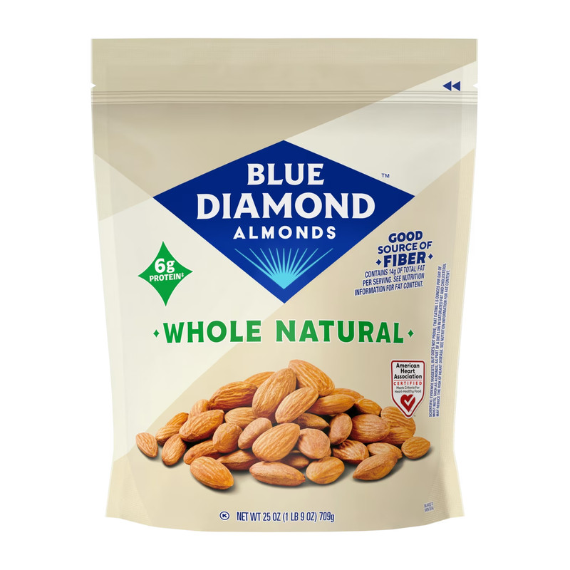 Blue Diamond Almonds, Whole Natural Raw Almonds Perfect for Gluten Free Snacking
