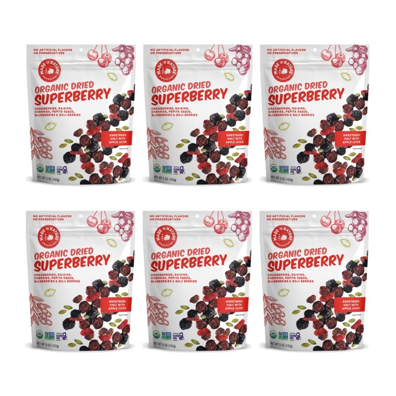 Organic Superberry Fruit Fusion Trail Mix, 5oz (Pack of 6)