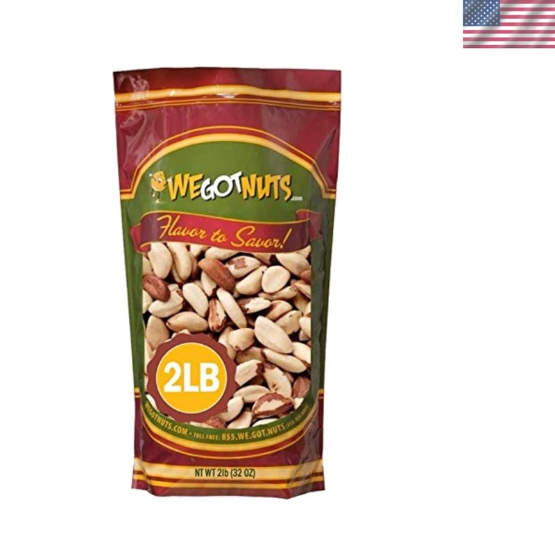 Savory Brazil Nuts – 2lbs Resealable Pouch, Freshly Packed – Natural & Healthy