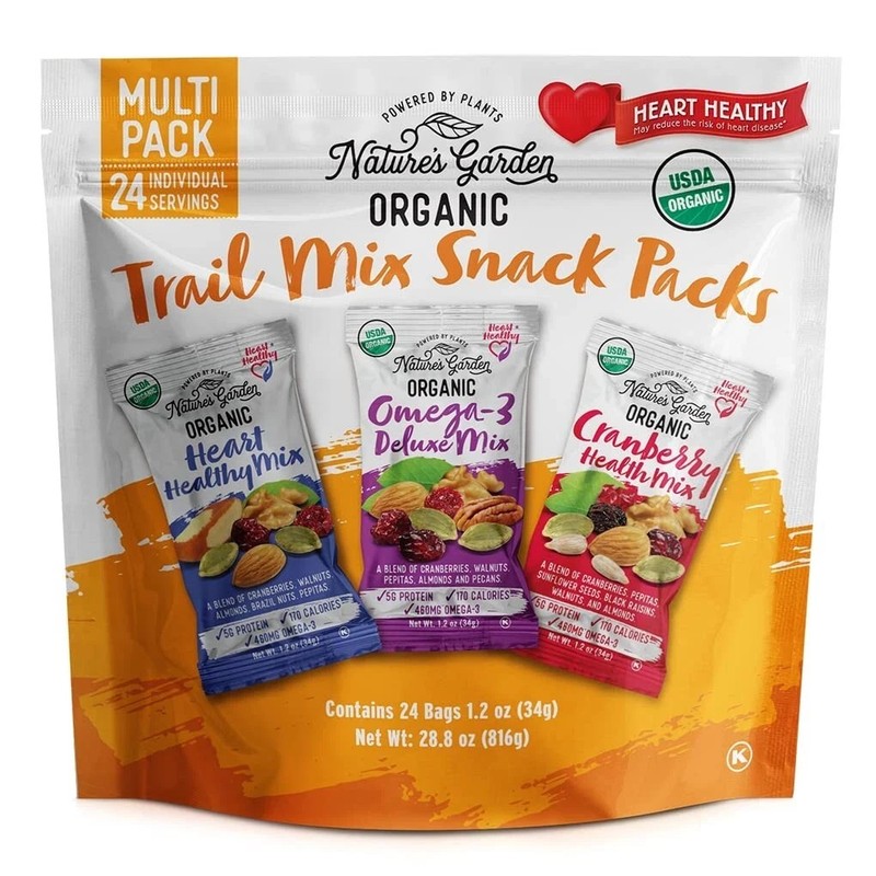 Organic Trail Mix Snack Packs 24 ct 1.2 oz Healthy Nuts & Fruit Bulk gallery