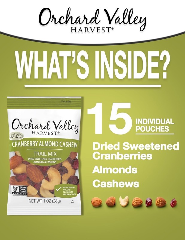 Individual Packs Trail Mix, Cranberries, Almonds gallery