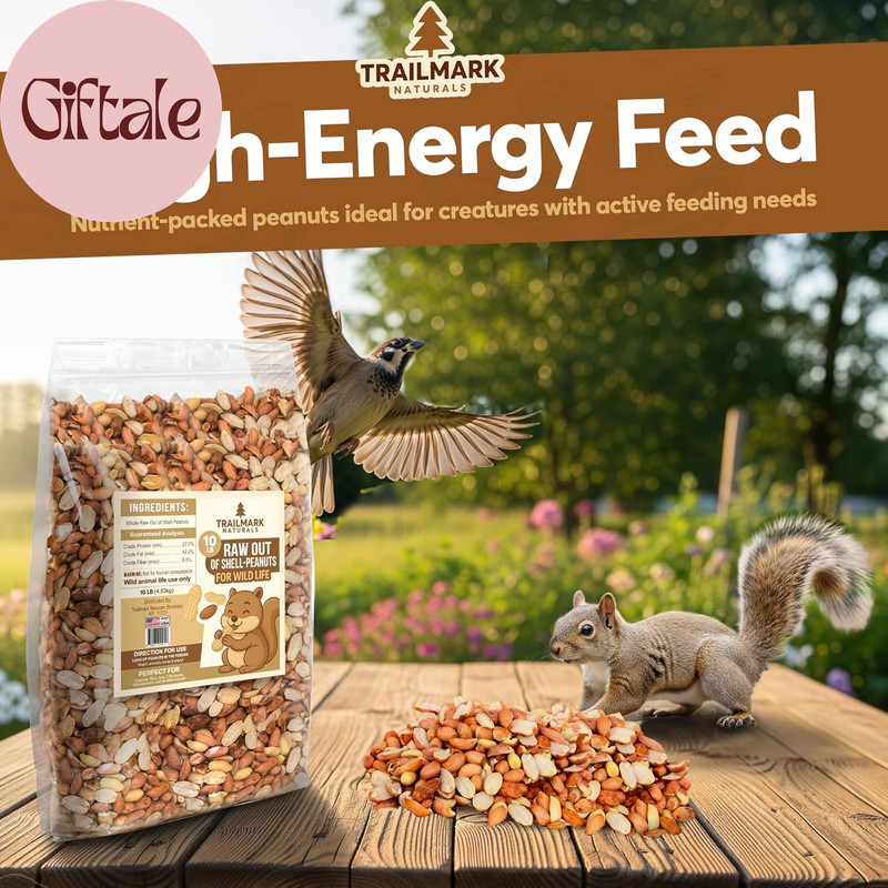 3 LB - Raw Shelled Peanuts for Squirrels, Out of Shell Peanuts for Birds and Wil gallery