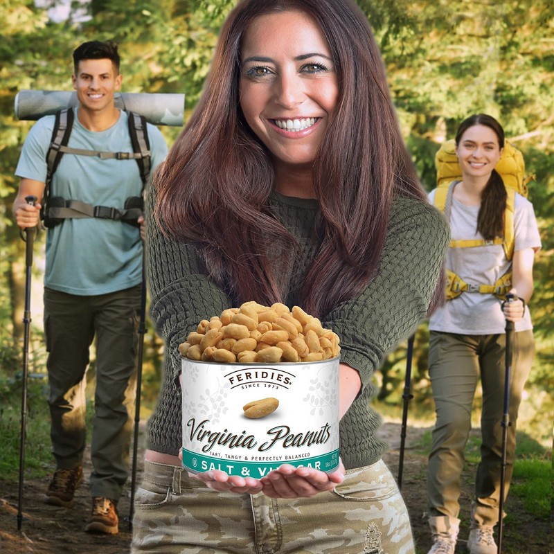 FERIDIES Salt and Vinegar Virginia Peanuts, Extra Large Roasted, 18 Oz Reseal... gallery