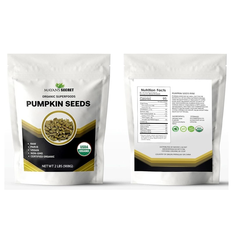 Mayan's Secret - Raw Pumpkin Seeds Organic 2lb, Parve, Vegan, Non GMO gallery