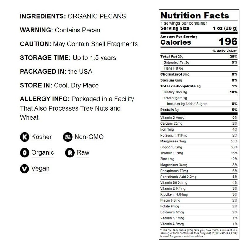 Certified Organic Pecans – Raw, Non-GMO, Kosher, Sirtfood – by Food To Live gallery