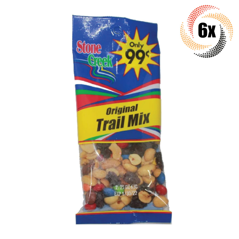 6x Bags Stone Creek High Quality Original Trail Mix | 2.25oz | Fast Shipping