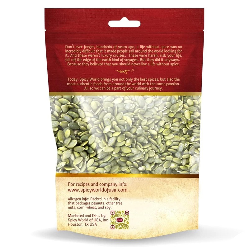 Raw Pumpkin Seeds 2 LB Bag - Shelled, AAA Grade, Unsalted, Dry, Vegan, Bulk Bag gallery