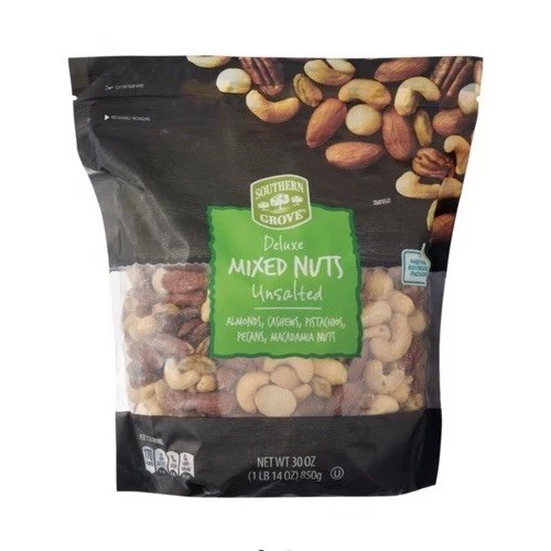 SOUTHERN GROVE Deluxe Mixed Nuts Unsalted, 30 oz