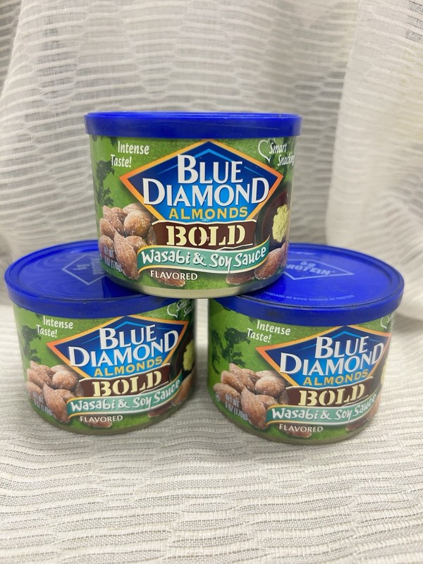 Blue Diamond Almonds, Bold Wasabi & Soy Sauce, 6 Oz (3) Pk