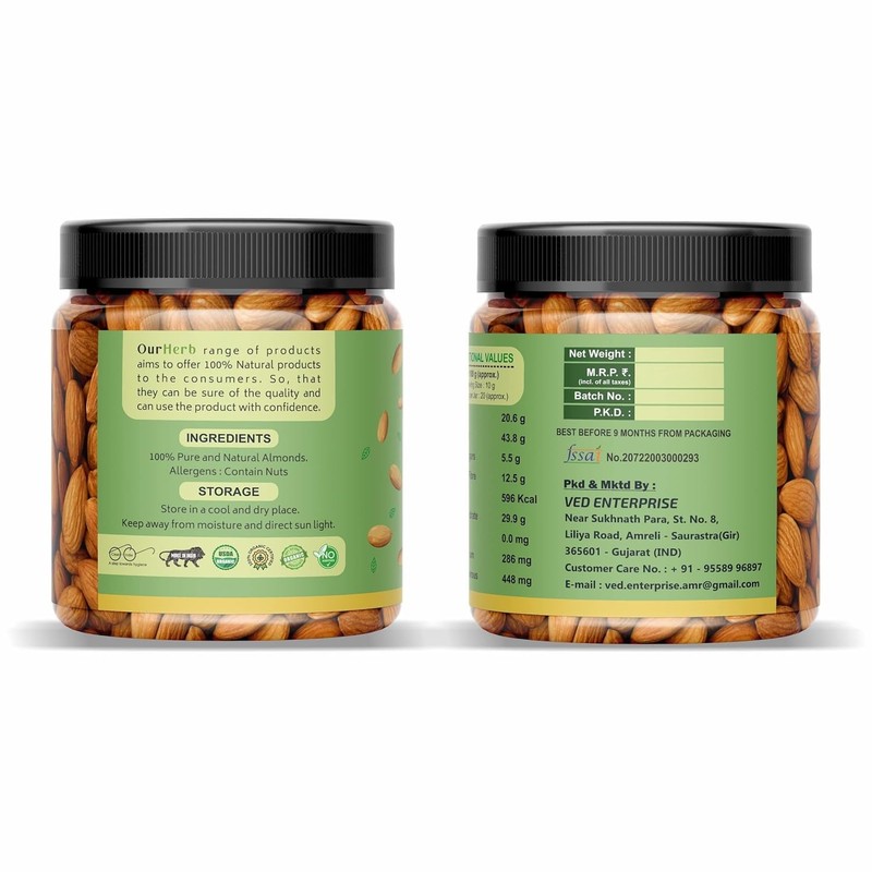 OurHerb California Almonds 200gm gallery