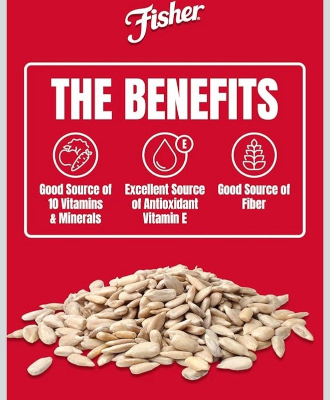 Fisher Dry Roasted Sunflower Seeds Kernels with Sea Salt, 7.25 oz, Sunflower See gallery