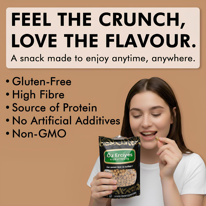 Roasted Chickpeas Snack – Crunchy Garbanzo Beans, Healthy Bean Snack, Crispy Chi gallery