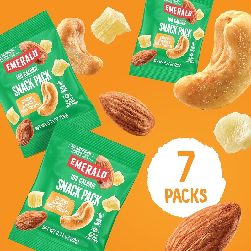 Cashews & Almonds with Dried Pineapple – 7 Pack, 100-Calorie gallery