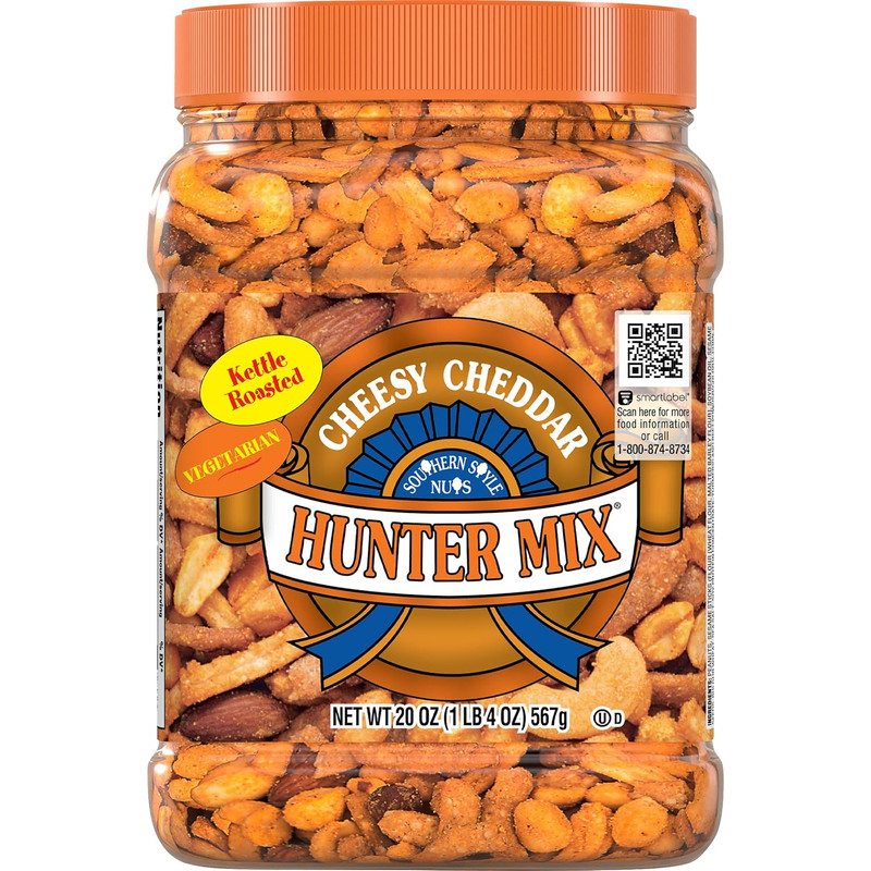 Cheesy Cheddar Hunter Bulk Trail Mix, 20 Oz (Pack of 1), Roasted Peanuts, Sesame