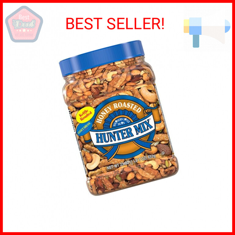 Southern Style Nuts Honey Roasted Hunter Mix, 23 Ounces, Sesame Sticks, Peanuts