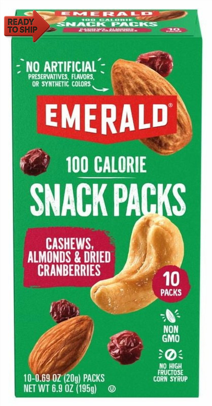 Nuts Cashews & Almonds with Dried Cranberries, 100 Calorie Packs, 10 Ct