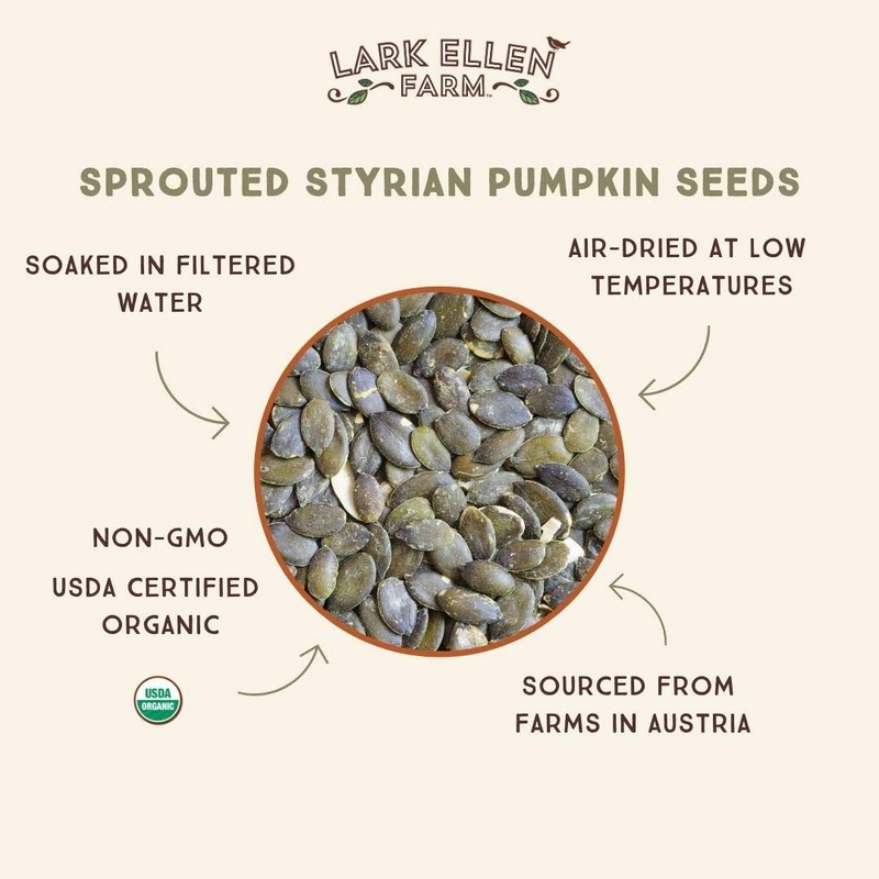 Lark Ellen Farm Sprouted Organic Pumpkin Seeds, Unsalted Raw Pumpkin Seeds Or... gallery