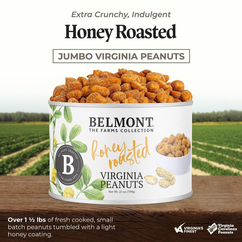 Belmont Peanuts Gourmet Honey Roasted Virginia Peanuts, 25 oz 1 Pack – Only 8... gallery