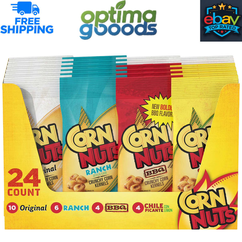 Corn Nuts Crunchy Corn Snacks Variety Pack, 1.7 oz., 24 Pack – Assorted Flavors