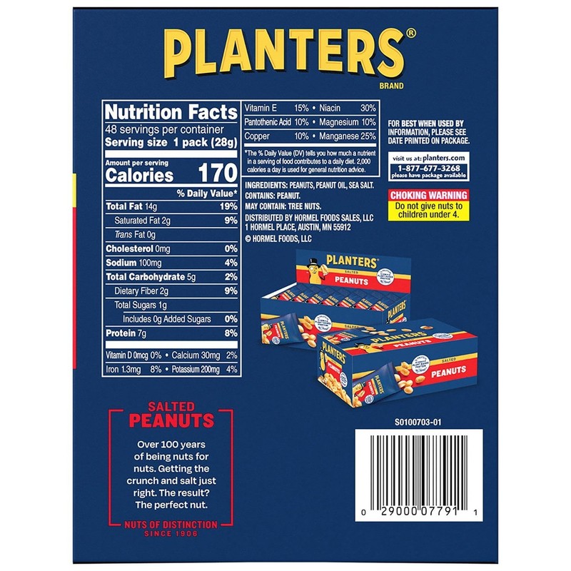 Planters Salted Peanuts, Single-Serve Packs, 1 oz., 48 pk. gallery