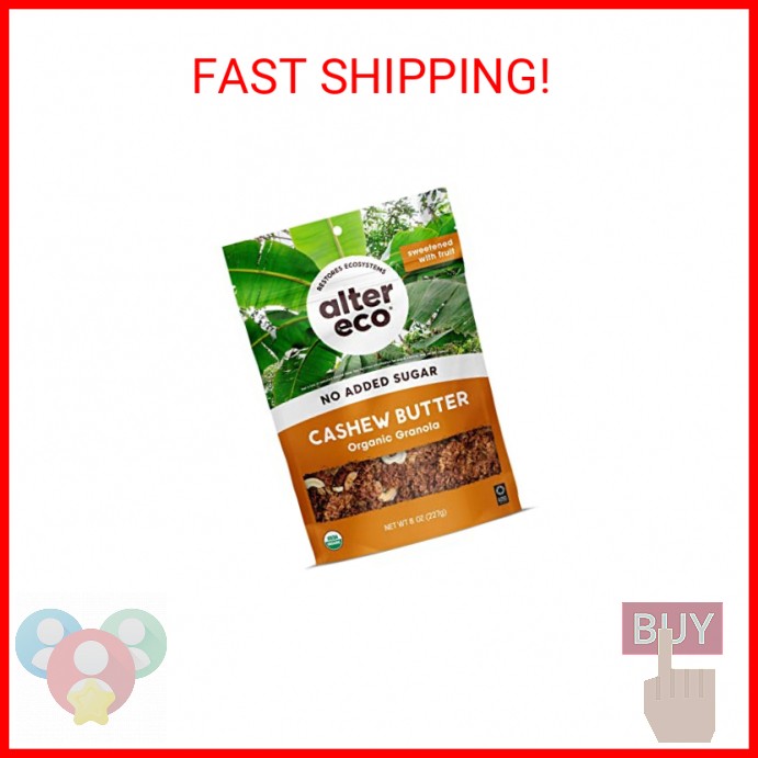 Alter Eco Cashew Butter Granola, Healthy, Organic Breakfast & Snack, Naturally S