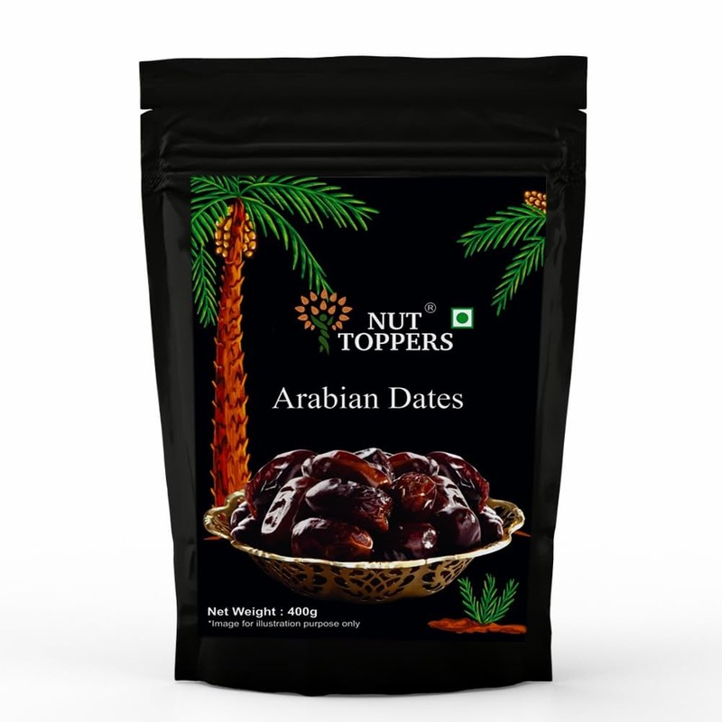 Nut Toppers Saudi Dates 2�400g | Premium Khajoor Dry Fruits Pack