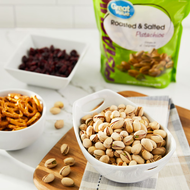 Great Value Roasted & Salted Pistachios, 16 oz Resealable Bag Free Shipping gallery