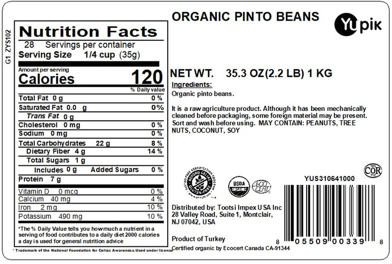 Yupik Organic Pinto Beans, 2.2 Lb (35.3 Oz), Non-Gmo, Vegan & Gluten-Free, USDA gallery