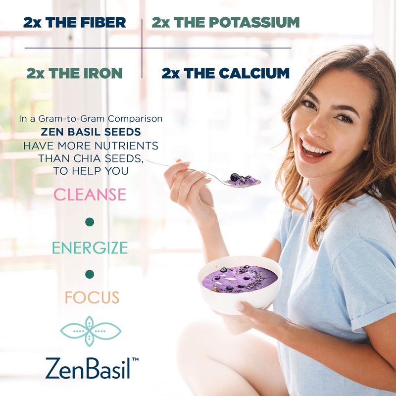 (Pack of 3) Zen Basil Basil Seeds Superfood Seeds for Sprouting 14 Oz gallery