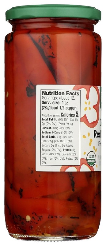 Organic Roasted Red Peppers 16oz - Fat-Free, All-Natural, Perfect for Sandwic... gallery