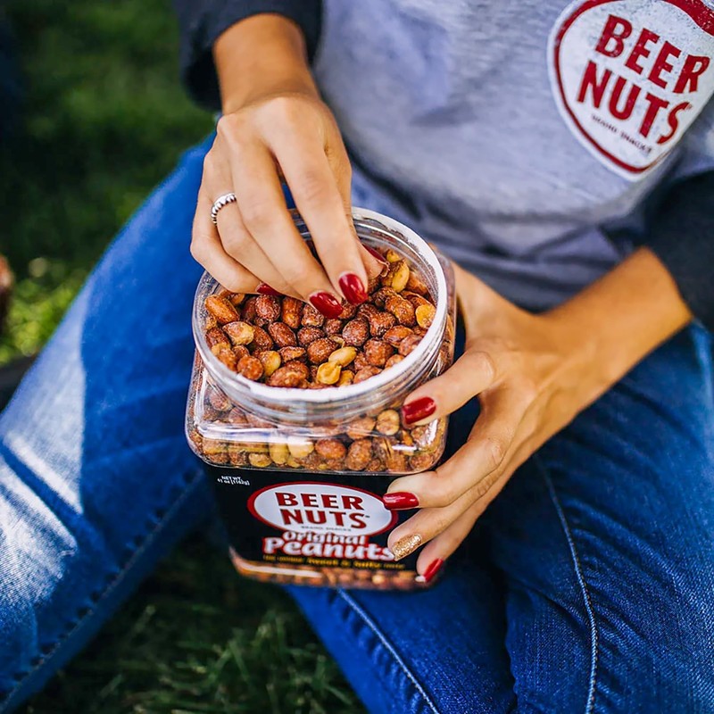 Travel Size Sweet & Salty Peanuts - Gluten Free, Low Sodium Snack - 12oz Can gallery