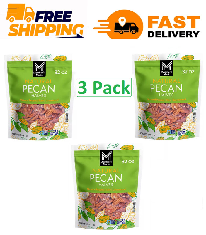 Member’s Mark Natural Pecan Halves, 32 oz., 3 Packs