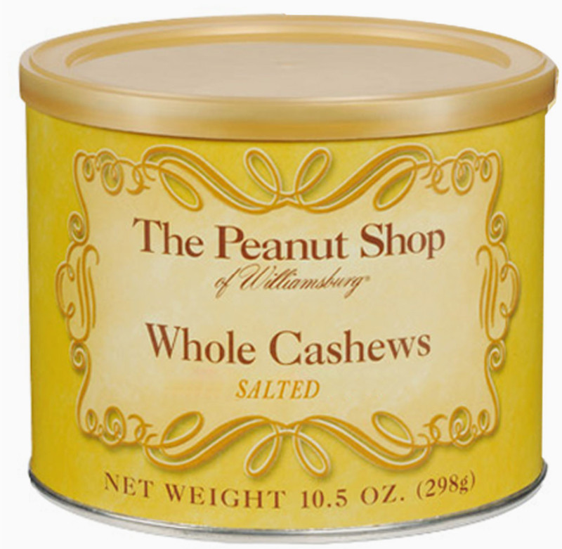The Peanut Shop of Williamsburg, Salted Whole Cashews, 9 oz