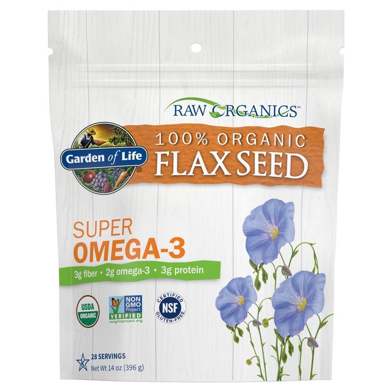 Organic Golden Flaxseed Whole Seeds 14 Ounce Non GMO Healthy Digestion