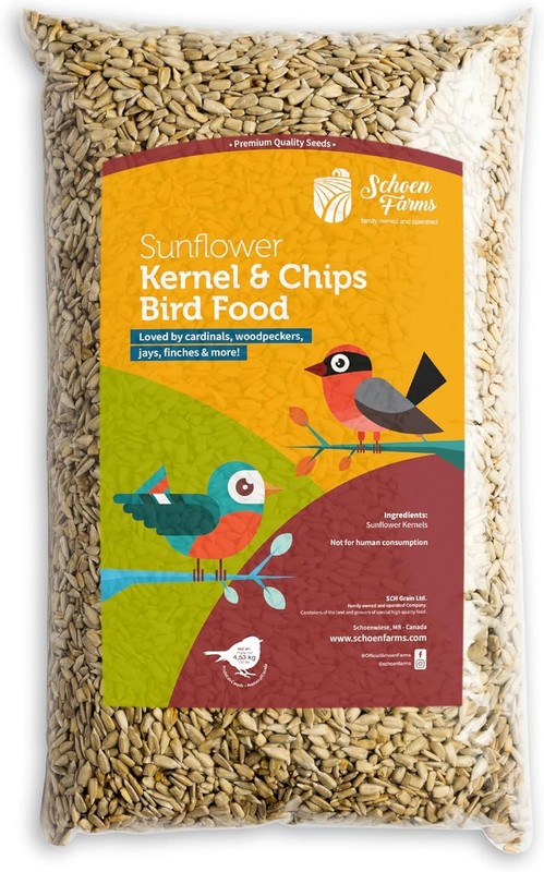 Sunflower Kernels & Chips – 10 lb Bag – Hulled Sunflower Hearts Bird Seed
